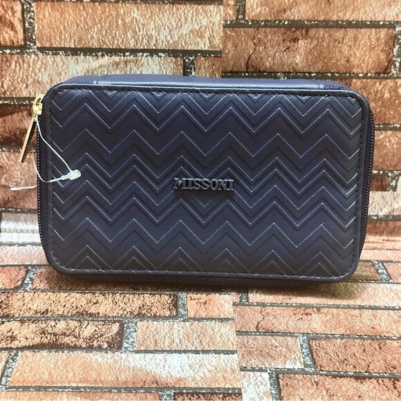 Missoni Exclusive Delta Travel case Blue Zippered Limited Edition - Picture 2 of 11